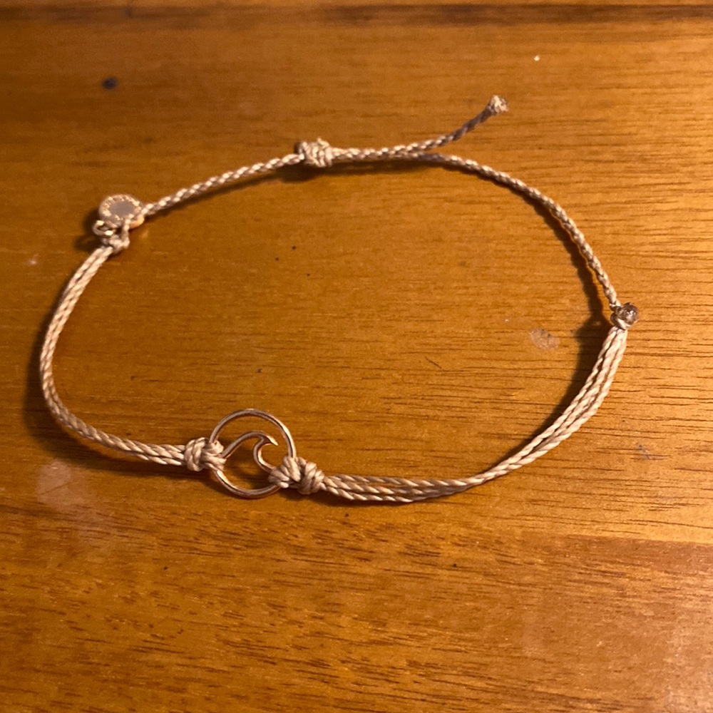 Burgundy colored wave bracelet
